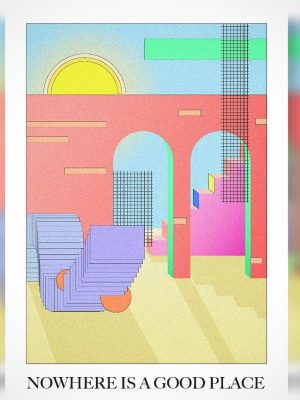 affiche 50 x 70 cm, couleurs vives avec du grain